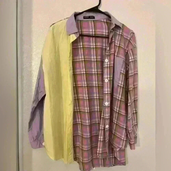 Shein flannel button-down top - Picture 1 of 6
